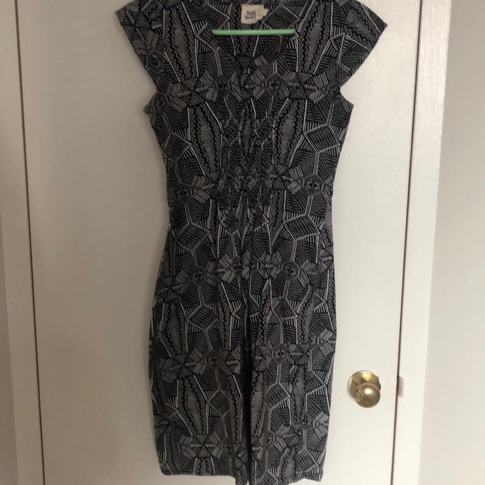 Black and white Ikat dress